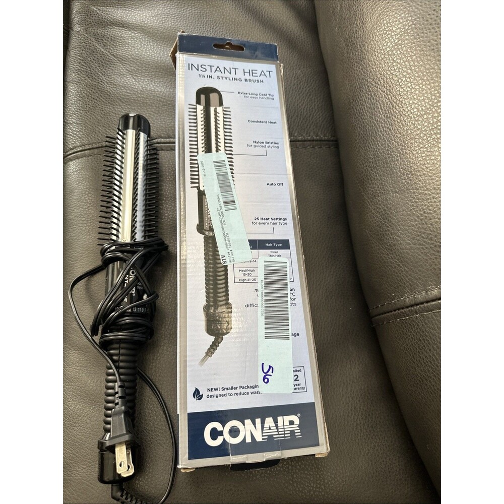 Conair Instant Heat Styling Brush 1.25 Inch BC86N Black 1-1/4" USED ONCE